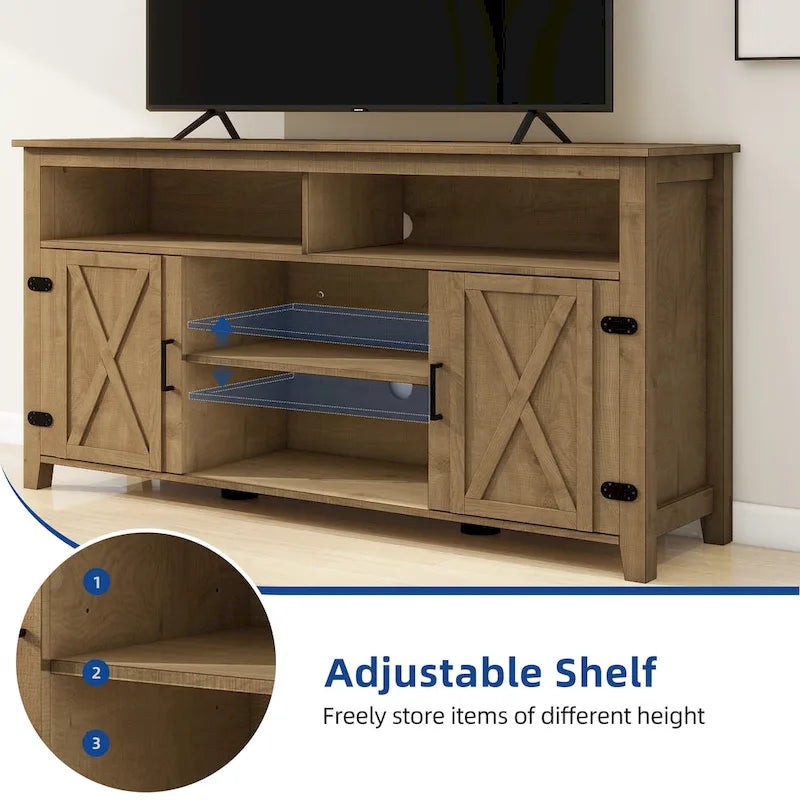 Meuble TV Grange pour téléviseur 65 pouces Centre de divertissement