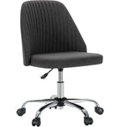 Chaise de bureau à roulettes, hauteur réglable, revêtement en tissu, pivotante