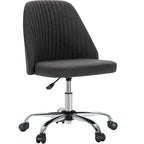 Chaise de bureau à roulettes, hauteur réglable, revêtement en tissu, pivotante