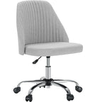 Chaise de bureau à roulettes, hauteur réglable, revêtement en tissu, pivotante