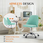 Chaise de bureau à roulettes, hauteur réglable, revêtement en tissu, pivotante