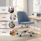 Chaise de bureau à roulettes, hauteur réglable, revêtement en tissu, pivotante