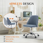 Chaise de bureau à roulettes, hauteur réglable, revêtement en tissu, pivotante