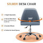 Chaise de bureau à roulettes, hauteur réglable, revêtement en tissu, pivotante