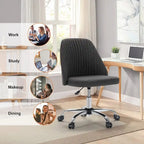 Chaise de bureau à roulettes, hauteur réglable, revêtement en tissu, pivotante