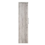 Vitrine spacieuse en bois avec deux portes vitrées, grise