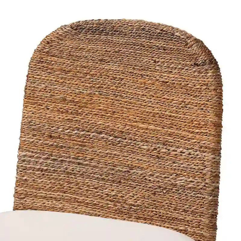 Lot de 2 chaises de salle à manger Modern Bohemian en jonc de mer naturel et bois d'acacia