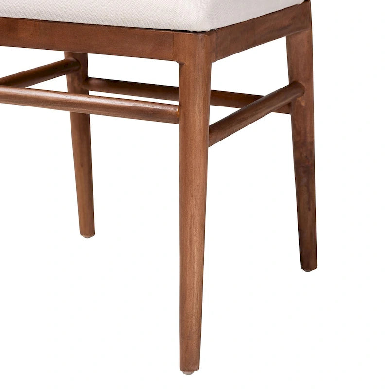 Lot de 2 chaises de salle à manger Modern Bohemian en jonc de mer naturel et bois d'acacia