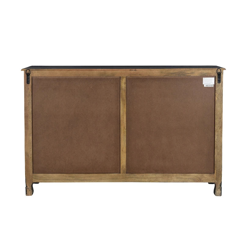 Commode en bois sculpté floral à 7 tiroirs