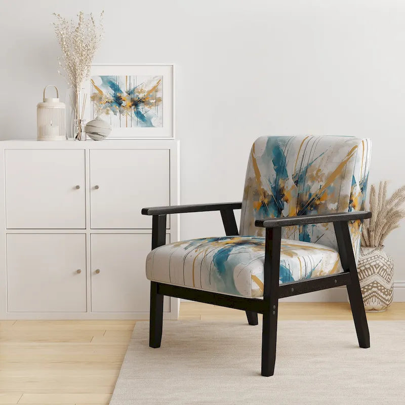 Fauteuil d'appoint sarcelle et or - Plusieurs styles