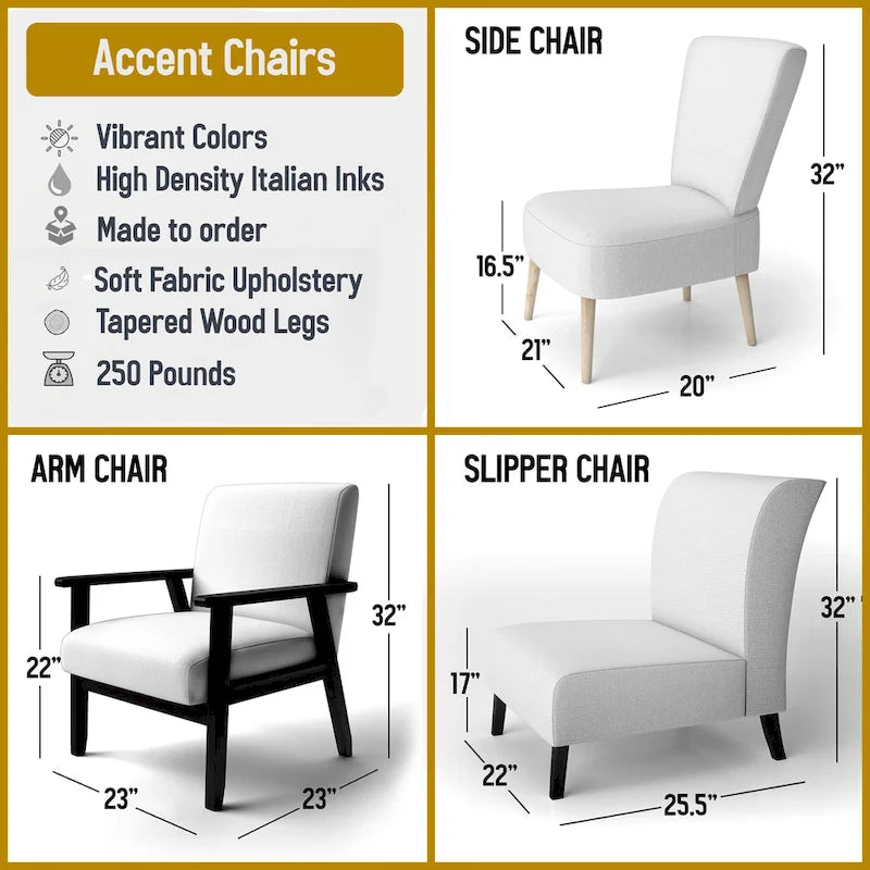 Fauteuil d'appoint sarcelle et or - Plusieurs styles