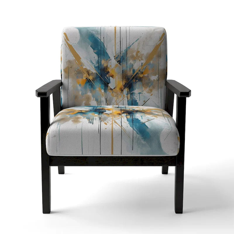Fauteuil d'appoint sarcelle et or - Plusieurs styles