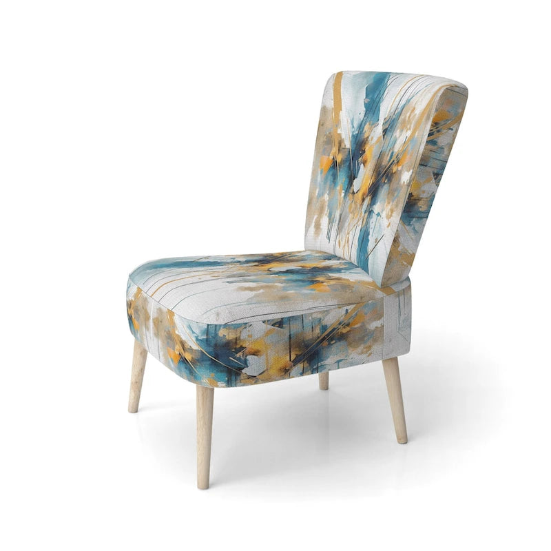 Fauteuil d'appoint sarcelle et or - Plusieurs styles