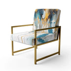 Fauteuil d'appoint sarcelle et or - Plusieurs styles