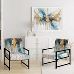 Fauteuil d'appoint sarcelle et or - Plusieurs styles