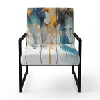 Fauteuil d'appoint sarcelle et or - Plusieurs styles