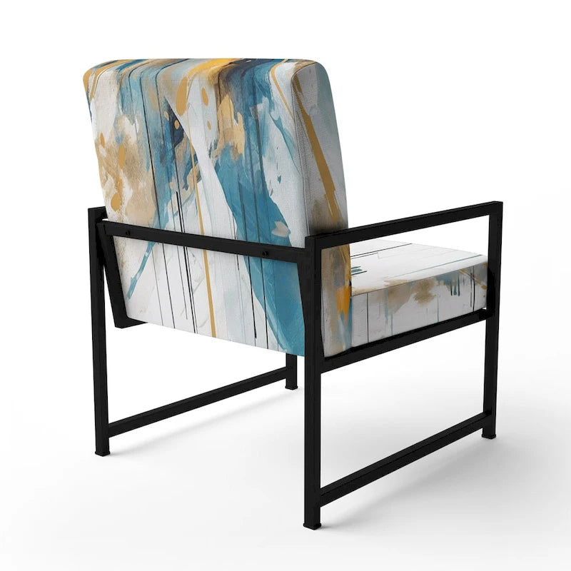 Fauteuil d'appoint sarcelle et or - Plusieurs styles