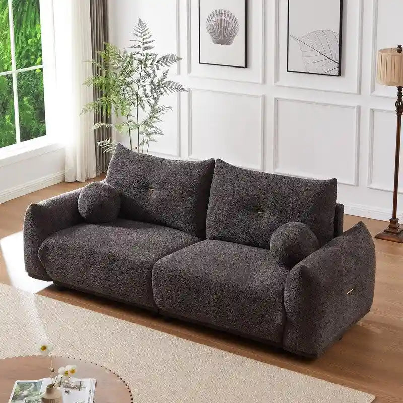 Canapé 90 confortable avec 2 coussins et 2 oreillers boules