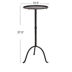 Table d'appoint ronde en métal