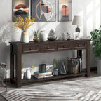 Console / Table d'appoint avec tiroirs de rangement et étagère inférieure pour entrée/couloir