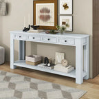 Console / Table d'appoint avec tiroirs de rangement et étagère inférieure pour entrée/couloir