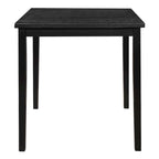 Table de comptoir de 36 pouces de haut, plateau carré 4 places, bois massif noir