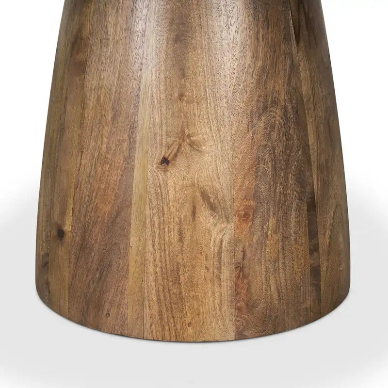 Table à manger sur piédestal, marbre rose et brun moyen rond - 42.0L x 42.0W x 30.0H