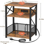 Meuble support pour tourne-disque avec station de charge – 15,75 x 11,41 x 25,59