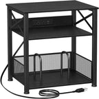Meuble support pour tourne-disque avec station de charge – 15,75 x 11,41 x 25,59