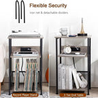 Meuble support pour tourne-disque avec station de charge – 15,75 x 11,41 x 25,59