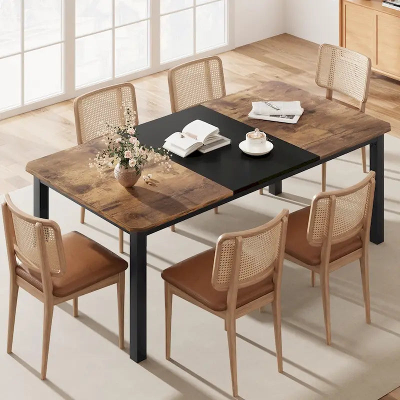 Table à Manger Industrielle pour 6 à 8 Personnes