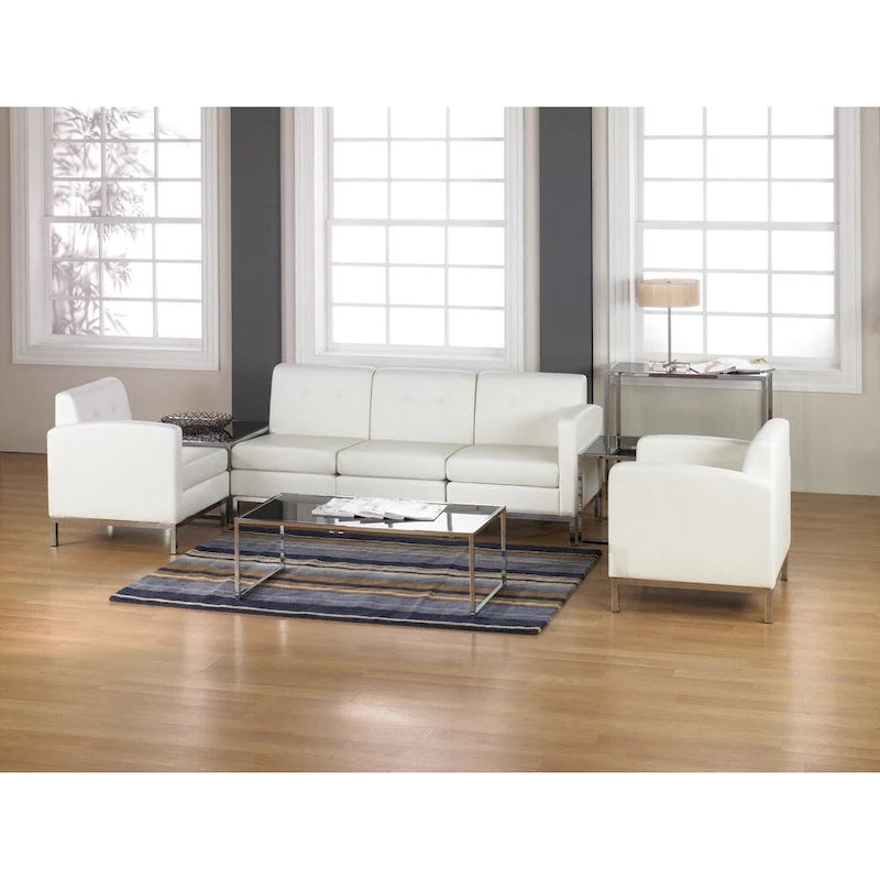 Chaise sans accoudoirs en similicuir