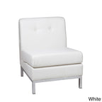 Chaise sans accoudoirs en similicuir