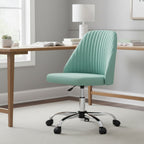 Chaise de bureau à roulettes, hauteur réglable, revêtement en tissu, pivotante